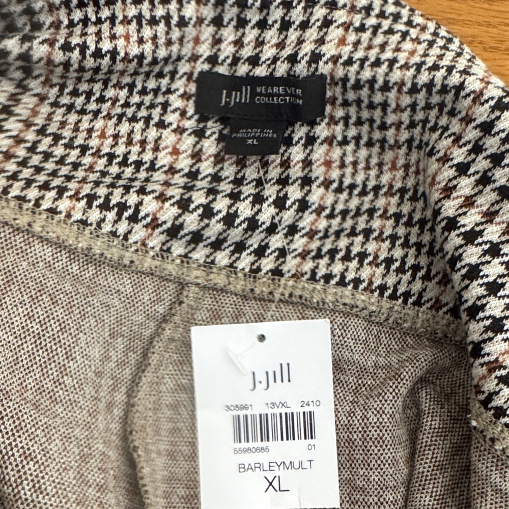 J. Jill Houndstooth Patterned Pants - image 1